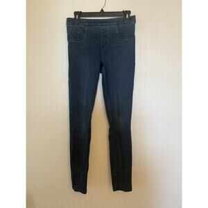 SPANX Pull-On Skinny Jeans Small Dark Wash Stretch Denim 29” Inseam